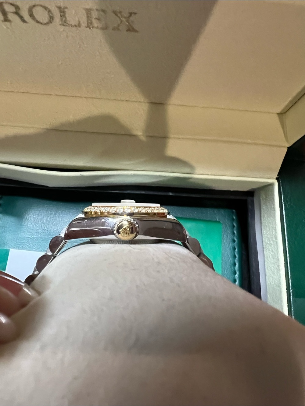 Unknown brand..,  Two-Tone Gold and Silver Diamond Bezel Women's Bracelet Watch - Picture 6 of 16